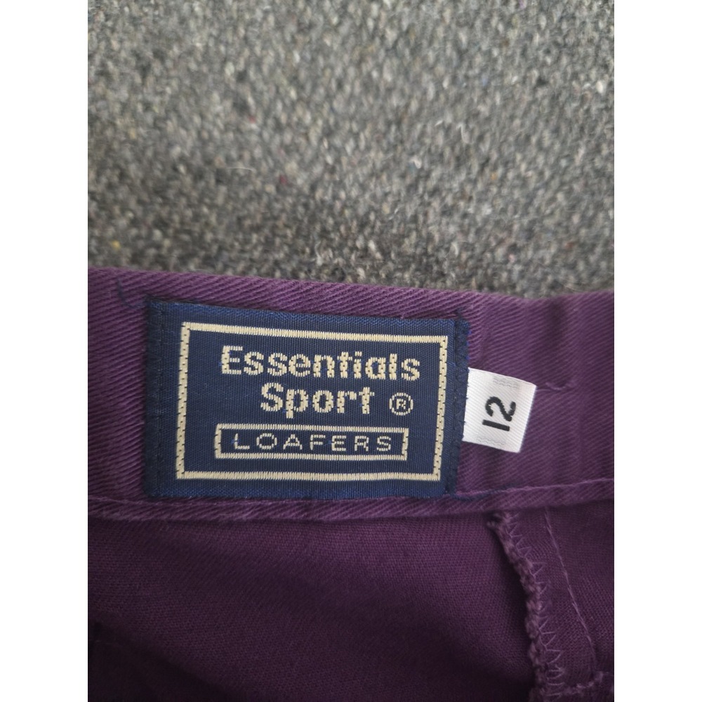 Vintage 80s Ladies Essentials Sport Loafers Size 12 Purple Capri Pants Boho Boat - Picture 7 of 9